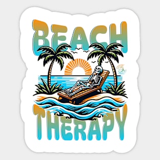 Beach Therapy Sticker